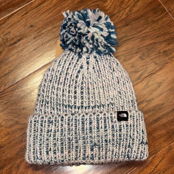 The North Face Other - NEW The North Face Kids' Blue and White Pom Beanie